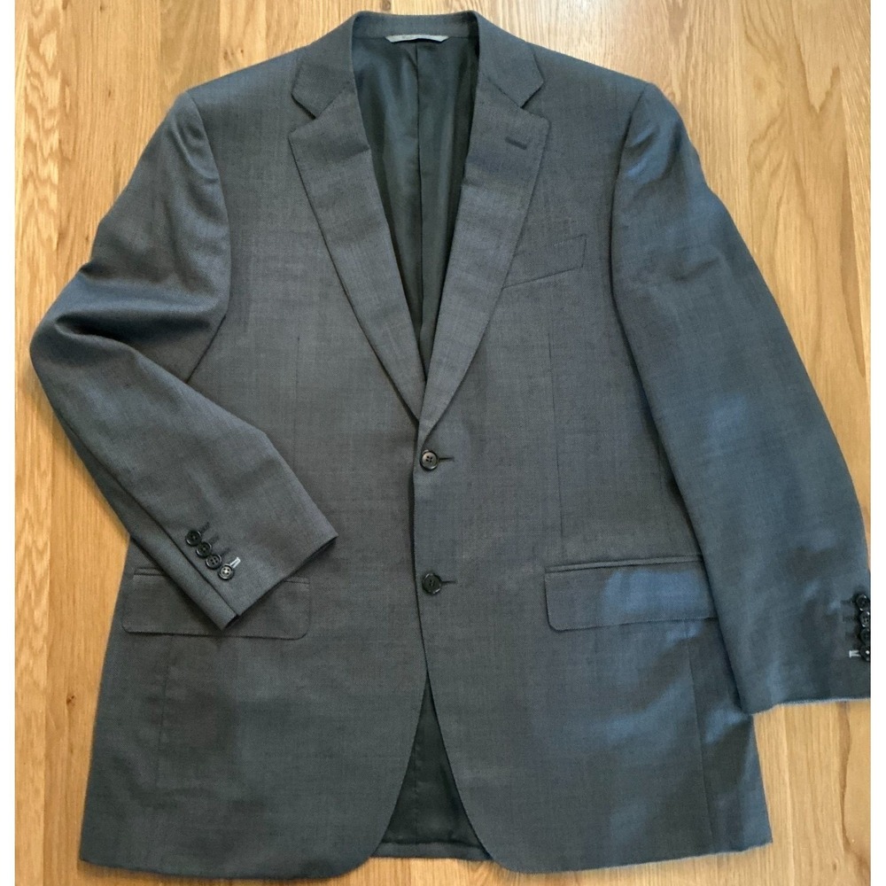 Canali Charcoal Birdseye Blazer 52 It 42 US Italian